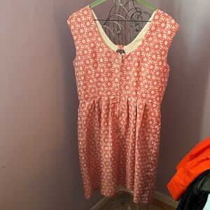 New Badgley Mischka Coral Floral Sleevless Dress